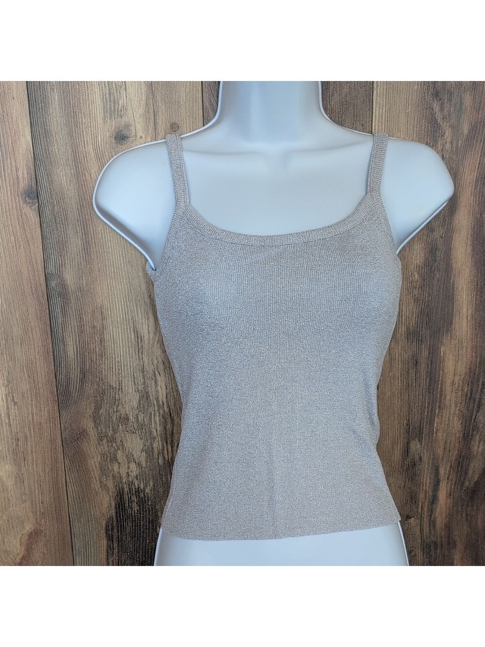 The Great American Sweater Women's Light Gray Crop Camisole Tank S        V244
